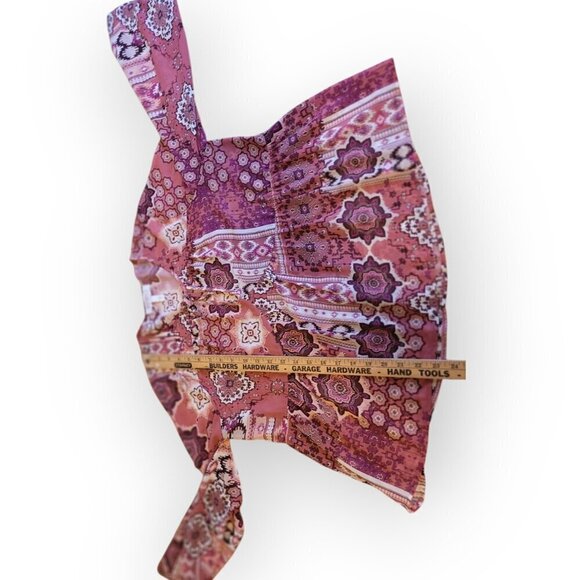 Shyanne Peasant Boho Top Rust Semi-Sheer Chiffon Size M - Picture 10 of 11